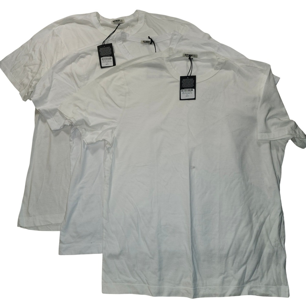 Buck Mason Pima Classic Tee 3 Pack Mens XL White Cotton Short Sleeve T-Shirt NWT